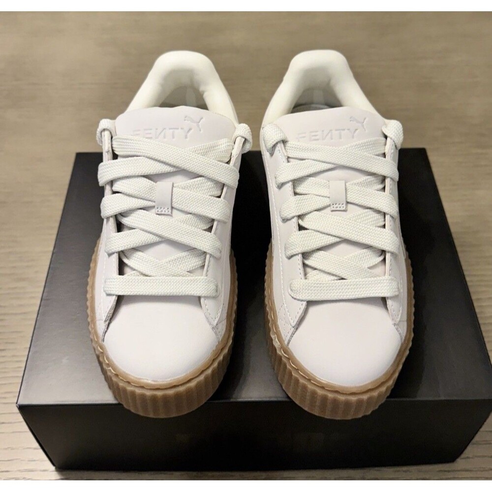 PUMA FENTY Junior Creeper Phatty Nubuck Sneakers. Warm White. Size 6.5 - Picture 2 of 10